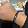 Colaivkloia情侣手链男女款钛钢转运珠编织皮绳手饰品情人节生日礼物送男女友 T1k0325转运珠手绳【男女同款】 21CM【156-175】 实拍图