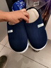朴西踏云棉拖鞋男冬季百搭新款保暖家用棉拖加厚潮流毛绒防滑情侣棉鞋 藏青色 【温柔男友风】 40-41 【偏小一码】 实拍图
