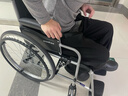 鱼跃 (yuwell)手动轮椅车H062折叠老人轻便免充气铝合金旅行手推代步 实拍图