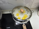 小熊（Bear）含钛陶瓷小炒锅带蒸笼 0氟涂层不粘锅炒菜锅电磁炉燃气灶24cm 实拍图