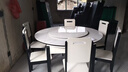 丰舍 餐桌 可变圆桌伸缩折叠实木岩板餐桌椅组合现代轻奢餐桌餐厅饭桌 黑白色-雪山白岩板-实木椅 【1.35米】 一桌6椅 实拍图
