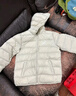 亚瑟士（asics）童装冬季儿童柔软舒适三防轻薄保暖羽绒服【高充绒量】 奶白色 清洁度1000-鸭绒 150 充绒量88.5g 实拍图