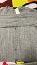 优衣库女装纽花圆领针织开衫/毛衣外套空调衫通勤秋冬新款481477 03 灰色 3XL 实拍图