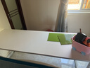 定制实木长条桌子长方形工作台写字桌卧室家用靠墙窄桌电脑桌书桌 【实木生态板】磨圆侧拉+白色白架 100x30x74cm 实拍图