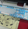 达尔优（dareu）EK815机械合金键盘 有线键盘 游戏键盘 108键单光 男生女生 电脑键盘  白色蓝色 青轴 实拍图