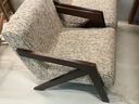 静之予法式中古风理查德单人沙发椅子客厅阳台设计师实木懒人躺椅休闲椅 1沙发椅【理查德颗粒棉麻】特价热卖中 实拍图