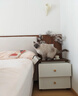 立太全实木床头柜卧室小型床头置物架沙发边柜子现代简约收纳柜置物柜 【E0级高强度环保板材】胡桃顶+奶白色 50x40x46cm 实拍图