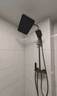 四季沐歌枪灰多功能玻璃面板淋浴花洒套装浴室卫生间增压手持喷头顶喷全套 【陨石灰】四功能增压花洒 店长推荐A款 实拍图