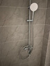 法恩莎（FAENZA）三功能旋钮淋浴套装顶喷手持可升降易洁硅胶花洒【银】F2M8842CP 实拍图