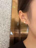 戚小米999足银淡水珍珠耳钉女士养耳洞睡觉免摘耳环耳钩耳圈轻奢耳饰 2只装 实拍图