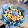 艾斯维娜鲜花速递向日葵混搭花束生日礼物全国同城配送 蓝绣球玫瑰韩式混搭花束 实拍图