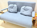 宜王巢可折叠沙发床两用单人双人小户型客厅懒人沙发床多功能网红奶油风 【加厚款】灰色海绵款+德邦送货上门 120*190cm[送三个抱枕]（90%选择） 实拍图