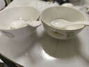 高颜值家用银杏时光米饭碗大面碗陶瓷餐具家用新骨瓷陶瓷碗 银杏时光 4.5英寸2碗2白勺 实拍图
