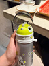 babycare钛空杯儿童保温杯宝宝学饮杯恐龙吸管水杯水壶不锈钢上学450ml 实拍图