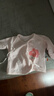 贝瑞加（Babyprints）宝宝上衣2件装纯棉婴儿半背衣A类新生儿护肚系带和尚服 粉59 实拍图