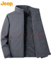 JEEP吉普外套男士加绒加厚保暖夹克秋冬季休闲宽松衣服 黑色加绒 3XL 实拍图