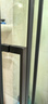 东鹏（DONGPENG）淋浴房三联动推拉门一字形卫生间隔断干湿分离玻璃浴室隔断沐浴房 枪灰缓冲1.6-1.69/2米高|极窄 升级1.0壁厚不锈钢+2cm极窄边框 实拍图