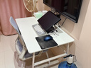 舒客艺家电脑桌台式书桌家用卧室学习桌学生学习桌小户型工作台转角书桌 奶油白+白架【100*60】 实拍图