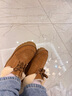 UGG秋季新款女士舒适蝴蝶结厚底懒人毛毛鞋1174570CHE|栗色 37 实拍图