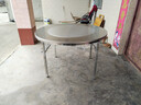 304加厚不锈钢内置转盘折叠桌大圆桌圆形带转盘家用酒席饭店餐桌 特厚1.2米内置80转盘 实拍图