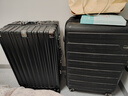 双星（doublestar）行李箱大容量箱登机箱拉杆箱20寸男女学生铝框旅行箱密码皮箱子 豪华铝框款（曜石黑） 24寸（双人推荐，可坐人） 实拍图