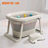 日康（rikang）泡澡桶 儿童折叠浴桶婴儿洗澡盆 宝宝洗澡桶赠浴凳 X1026-2 实拍图