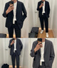 优衣库双排扣茄克女装/外套通勤商务西装夹克481603 484252 481603/09黑色 3XL 实拍图