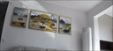 Sixpoetry 客厅装饰画现代简约沙发背景墙壁画轻奢三联晶瓷画大气高档挂画 福禄纳财（铝合金外框） 晶瓷画左右50*70+中间100*70亮面 实拍图