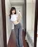 Calvin Klein内衣【摩登引力带】女ck无钢圈轻运动可外穿短款T恤式文胸 100-月光白 L 推荐75D-85C 实拍图