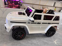 福儿宝奔驰授权大G儿童电动车玩具车可坐人四轮带遥控越野小孩宝宝送礼 四驱白+减震器+后备箱+皮座+软胎 实拍图