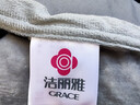洁丽雅（Grace）A类牛奶绒毛毯冬季加绒加厚午睡毯被子毯子绒毯 奶牛灰150*200cm 实拍图
