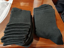 棉十三袜子男士长筒男袜中筒秋冬季商务休闲纯色黑色潮长袜运动风7双 实拍图