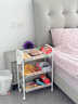 聚骊汇宿舍小推车置物架寝室书桌下小书架可移动带轮零食多层夹缝收纳柜 3层白-特厚全钢-滑轮+挂钩+挂盒 实拍图
