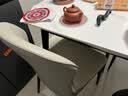 顾家家居（KUKA）现代简约岩板家用餐桌椅组合DS7209T 哑光餐桌+蝴蝶灰椅*6 1.35米 实拍图