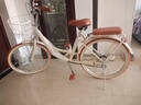 飞鸽（FG FLYING PIGEON）自行车成人通勤车自行车学生单车成人自行车通勤自行车女士自行车 高配奶油米|6速|辐条轮+礼包 24寸适合150-170cm 实拍图