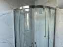 箭牌（ARROW）淋浴房玻璃隔断干湿分离浴屏浴室家用弧扇形不锈钢卫生间玻璃隔断 900*900  极简【加厚1.0不锈钢】 实拍图
