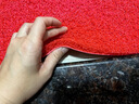 世希加厚丝圈红地毯进门口入户门拉丝地垫可裁剪室外防水防滑pvc脚垫 红色【加厚15MM】 定制尺寸及logo文字联系客 实拍图