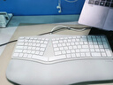 山业 ERG5 101键有线键盘 人体工学薄膜键盘 3口USB接口 软垫腕托 附Type-C转换线 复古白 实拍图