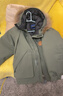 Teenie Weenie【何洛洛同款】2025新款男女同款工装三防貉子毛保暖派克羽绒服 军绿 M (170) 实拍图