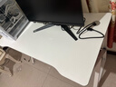 甄严选电脑桌台式电竞桌椅套装组合桌子办公家用桌学习桌书房书桌写字桌 【白架+白碳纤纹面】单桌120*60 实拍图