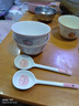 釉下彩可爱卡通碗碟套装家用高颜值陶瓷碗筷盘餐具 2碗2勺 4件套 实拍图