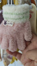 爱宝适婴儿手套秋冬保暖加绒宝宝拼色五指手套儿童分指手套 浅粉兔 2258 实拍图
