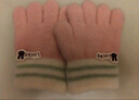 爱宝适婴儿手套秋冬保暖加绒宝宝拼色五指手套儿童分指手套 浅粉兔 2258 实拍图
