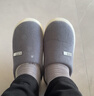 朴西冬季灯芯绒男士室内棉拖鞋保暖加绒厚底情侣居家 深灰色 40-41 实拍图