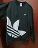adidas经典时尚宽松抓绒圆领卫衣套头衫男女秋季阿迪达斯三叶草 黑色 2XL 实拍图