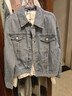 百图betu女装秋季新款短外套简约宽松ins潮百搭牛仔外套女2308T50 牛仔色 L 实拍图