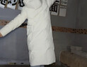 雪中飞【鹅绒】羽绒服女士大长款连帽2025冬爆款修身防寒保暖外套 云朵白|8211 M 165/88A 实拍图