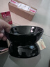 派乐特宠物猫碗陶瓷黑色猫咪食盆喝水器狗饭碗高脚斜口防打翻1个装 实拍图