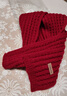 百搭韩版针织毛线红色围巾女2024圣诞冬季高级感新年礼物情侣围脖 针织围巾-酒红色-1个装-保暖 1 实拍图