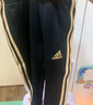 阿迪达斯（adidas）儿童轻运动套装经典三条纹休闲外套长裤 黑/金 152 实拍图